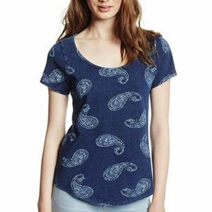 Lucky Brand Blue Paisley T-Shirt